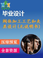 閥體加工工藝和夾具設(shè)計(jì)(無(wú)說(shuō)明書(shū))