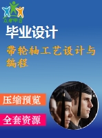 帶輪軸工藝設(shè)計與編程