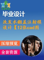 洗發(fā)水翻蓋注射模設(shè)計【12張cad圖紙+畢業(yè)論文+開題報告+任務書】