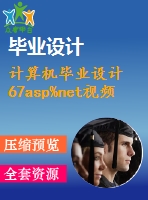 計算機畢業(yè)設計67asp%net視頻點播系統(tǒng)的設計與實現(xiàn)