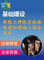新線(xiàn)上跨既有鐵路隧道加固施工綜合技術(shù)