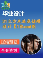 31立方米液氨儲罐設(shè)計(jì)【1張cad圖紙+畢業(yè)論文】